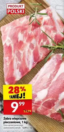 Twój Market Żebra wieprzowe pieczenione, 1 kg Tradycyjna Lada mięsna oferta
