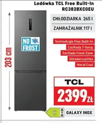 Lodówka TCL Free Built-In RC382BXCOEU