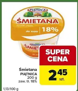 Carrefour Express Śmietana Piątnica 200g zaw. tł. 18% oferta