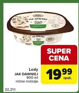 Carrefour Express Lody Jak Dawniej różne rodzaje 900ml oferta
