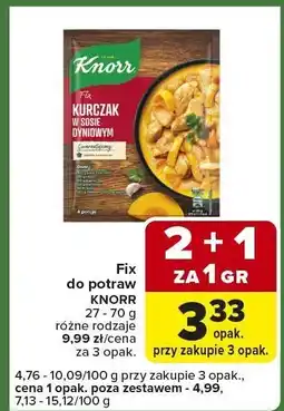 Carrefour Express Fix do potraw Knorr 27-70g różne rodzaje oferta