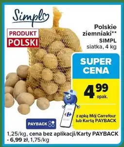Carrefour Express Polskie ziemniaki SIMPL siatka 4 kg oferta