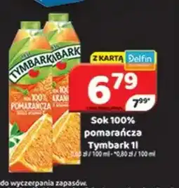 Delfin Sok 100% pomarańcza Tymbark oferta