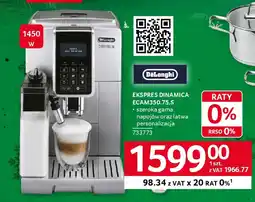 Selgros Delonghi ekspres dinamica ecam350.75.s oferta