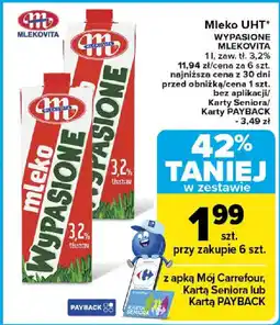 Carrefour Mleko UHT WYPASIONE MLEKOVITA oferta