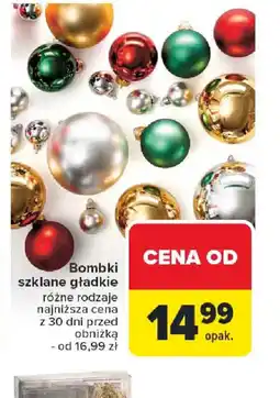Carrefour Bombki szklane gładkie oferta