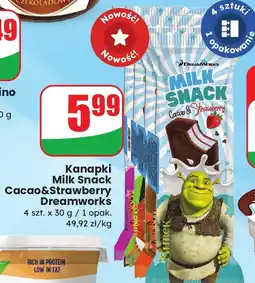 Dino Kanapki Milk Snack Cacao&Strawberry Dreamworks oferta