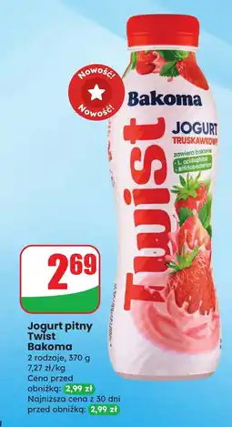 Dino Jogurt pitny Twist Bakoma truskawkowy oferta