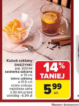 Carrefour Kubek szklany SNIEZYNKI oferta