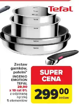 Carrefour Zestaw garnków, patelni Ingenio Emotion Tefal oferta