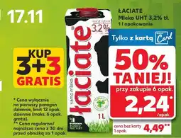 Kaufland Mleko Łaciate UHT 3,2% tł. 3+3 gratis oferta