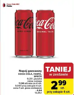 Carrefour Napój gazowany COCA-COLA, FANTA, SPRITE oferta