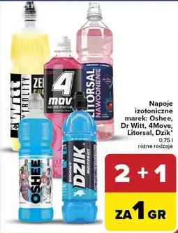 Carrefour Napoje izotoniczne marek: Oshee, Dr Witt, 4Move, Litorsal, Dzik oferta