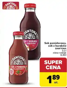 Carrefour Sok pomidorowy, sok z buraków DAWTONA oferta