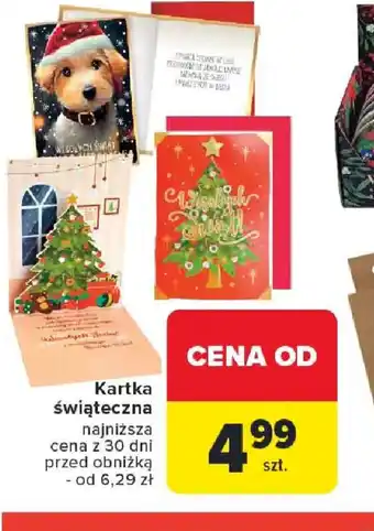 Carrefour Kartka świąteczna oferta