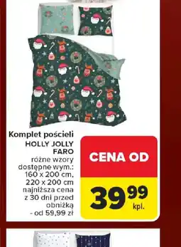 Carrefour Komplet pościeli HOLLY JOLLY FARO oferta