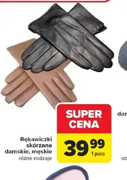 Carrefour Rękawiczki skórzane oferta