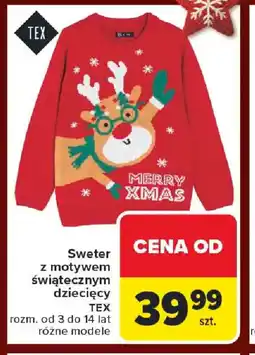 Carrefour Sweter z motywem świątecznym dziecięcy oferta