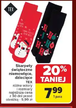 Carrefour Skarpetki świąteczne oferta
