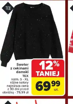 Carrefour Sweter z cekinami oferta