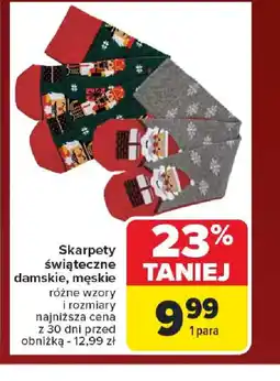 Carrefour Skarpetki świąteczne oferta