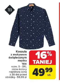 Carrefour Koszula z motywem świątecznym męska oferta