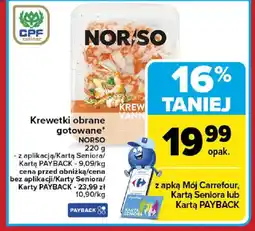 Carrefour Krewetki obrane gotowane oferta