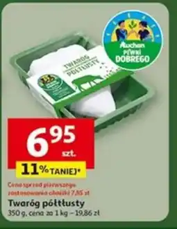 Auchan Twaróg półtłusty oferta