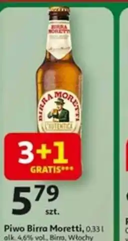 Auchan Piwo Birra Moretti oferta