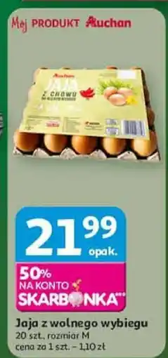 Auchan Jaja z wolnego wybiegu 20 szt. rozmiar M Auchan oferta