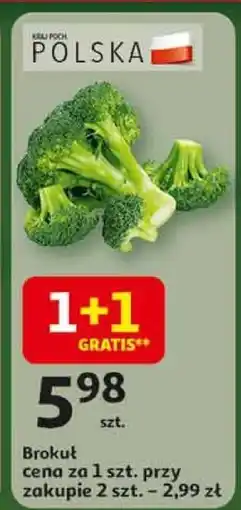 Auchan Brokuł cena za 1 szt. przy zakupie 2 szt. Auchan oferta