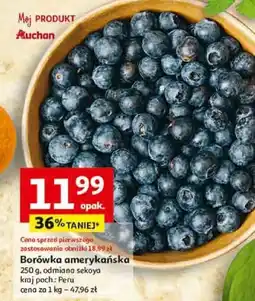 Auchan Borówka amerykańska 250 g odmiana sekoya Auchan oferta