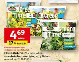 Auchan Miks sałat 150-170 g różne rodzaje lub sałata lodowa cięta 200 g Eisber oferta