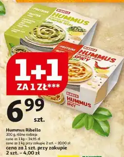 Auchan Hummus Ribella 200 g różne rodzaje oferta