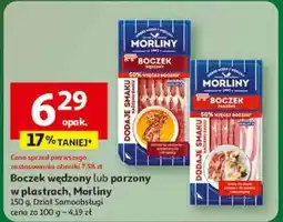 Auchan Boczek wędzony lub parzony w plastrach Morliny oferta