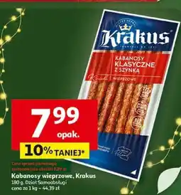 Auchan Kabanosy wieprzowe Krakus oferta