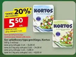 Auchan Ser sałatkowy typu greckiego Kortos różne rodzaje oferta