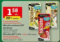 Auchan Mleczko smakowe UHT dla dzieci Łaciate 200 ml, różne smaki oferta