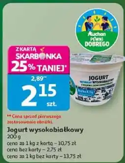 Auchan Jogurt wysobiałkowy 200 g Auchan oferta