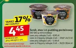 Auchan Serek, mus lub pudding proteinowy 150-180 g, różne rodzaje Auchan oferta
