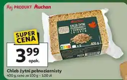 Auchan Chleb żytni pełnoziarnisty Auchan oferta