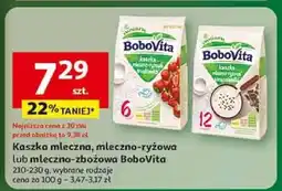 Auchan Kaszka mleczna, mleczno-ryżowa lub mleczno-zbożowa BoboVita oferta