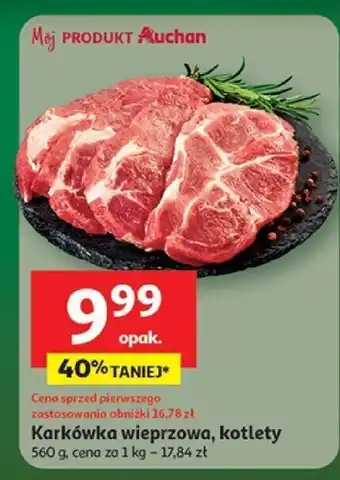 Karczek wieprzowa, kotlety 560 g Auchan