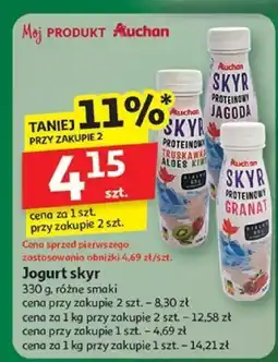 Auchan Jogurt skyr 330 g różne smaki Auchan oferta