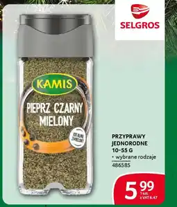 Selgros Przyprawy jednorodne oferta