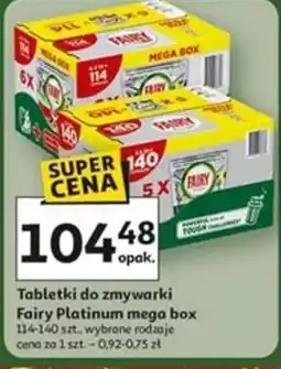 Auchan Tabletki do zmywarki Fairy Platinum mega box oferta