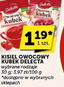 Groszek Kisiel owocowy Kubek Delecta wybrane rodzaje 30 g oferta