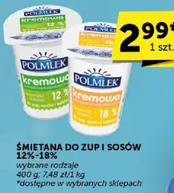 Groszek Śmietana do zup i sosów 12%-18% Polmlek wybrane rodzaje 400 g oferta