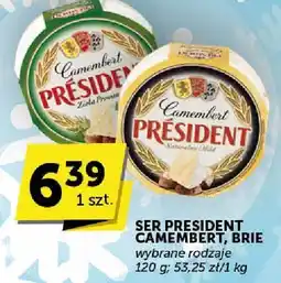 ABC Ser President Camembert, Brie wybrane rodzaje 120 g oferta