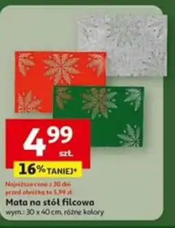 Auchan Mata na stół filcowa oferta